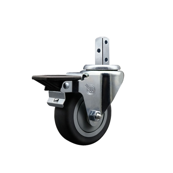 3.5'' Thermoplastic Rubber Swivel 7/8'' Square Stem Caster with Brake